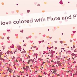 The love colored with flute and piano