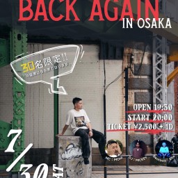 Back again in osaka　配信チケット