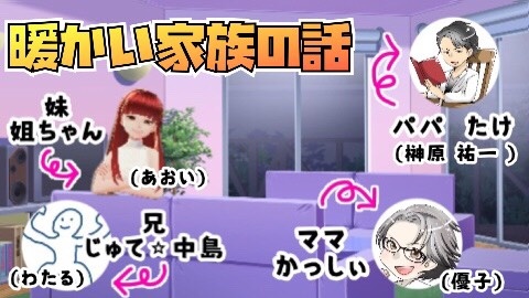 本日２２時より。声劇やりまーす！「暖かい家族の話」
