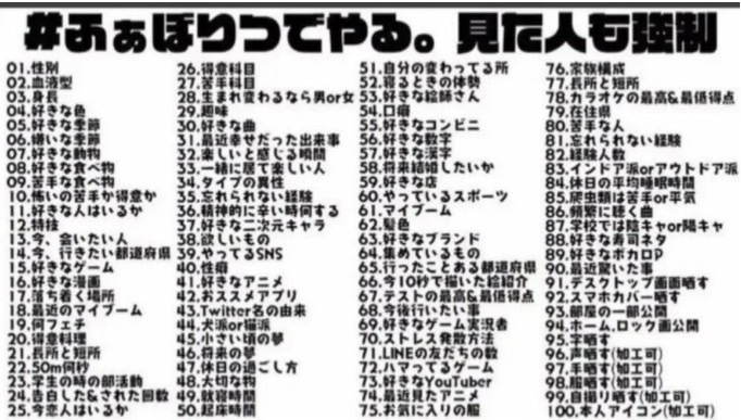 Twitterでもやってるけど良かったら〜