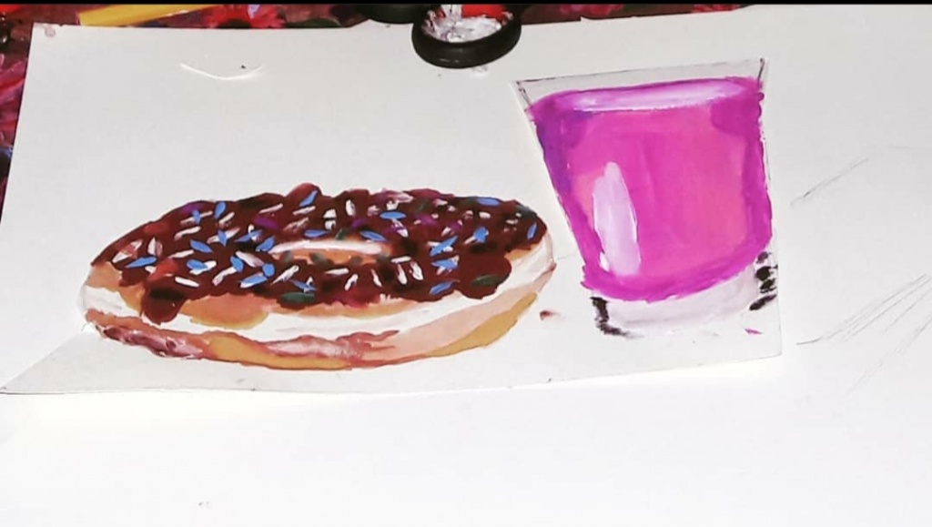 My doughnut watercolor painting throwback, now i d