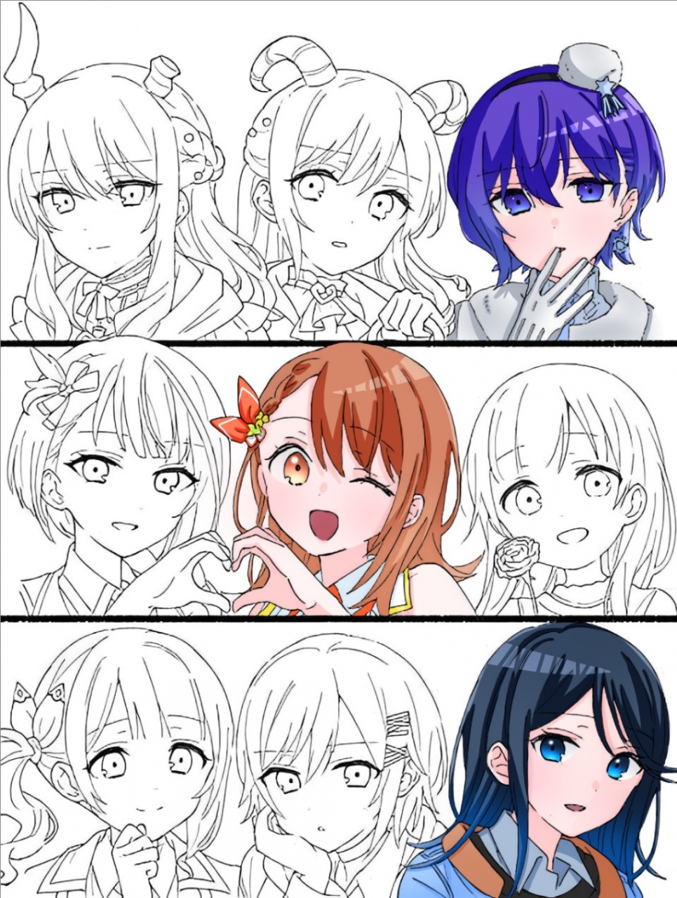 友達と色塗りしてるー
