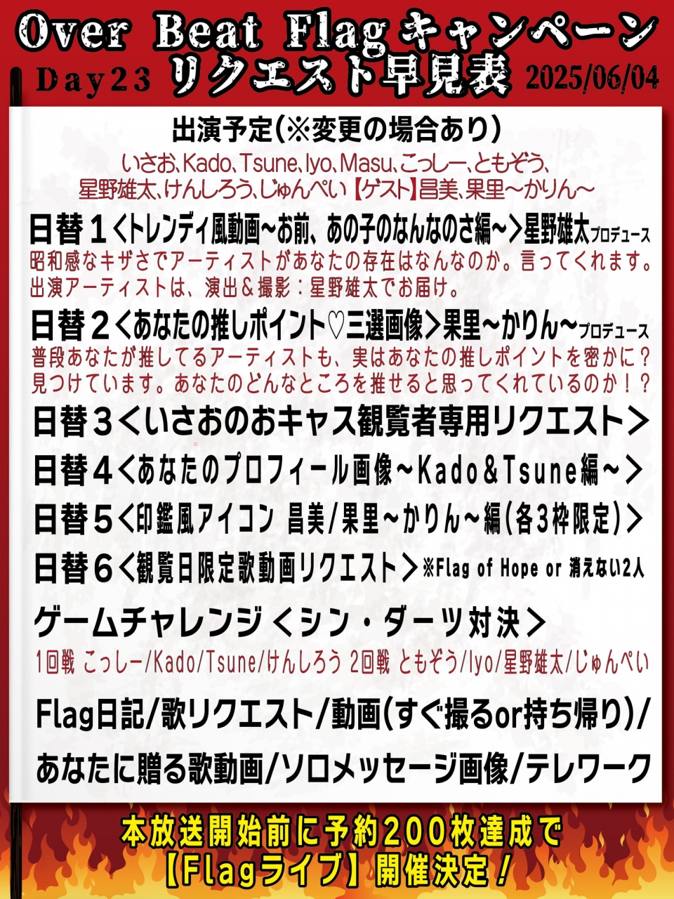 6/4(水)はおキャス出演日‼️先輩アーティスト、Over Be
