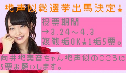 地声似総選挙にでます！！！