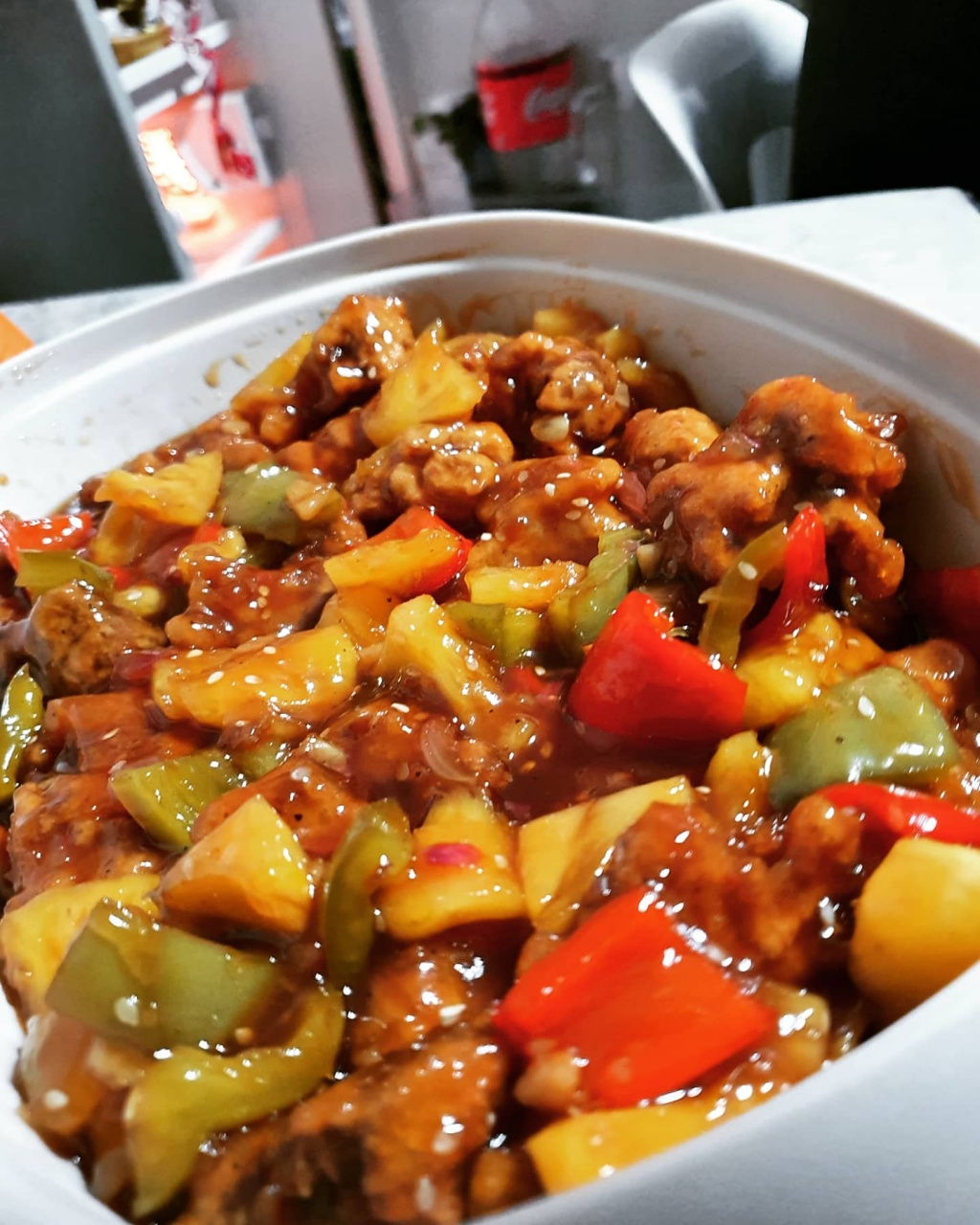 Chinese style of sweet and sour pork 🤣 happy eatin