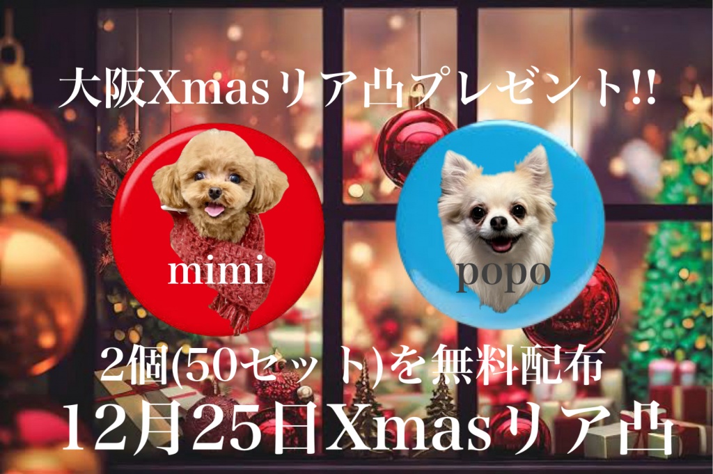 12月25日 大阪Xmasリア凸待ちやります
