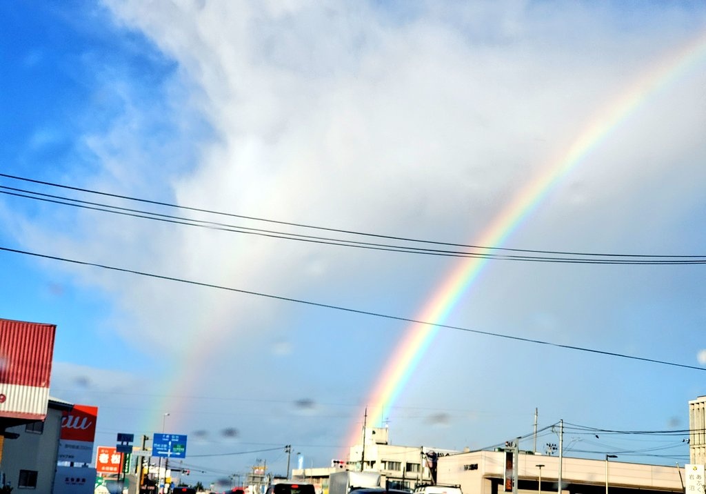 🌈 💕🎶別にお知らせとかではないのですが……虹が二重にか