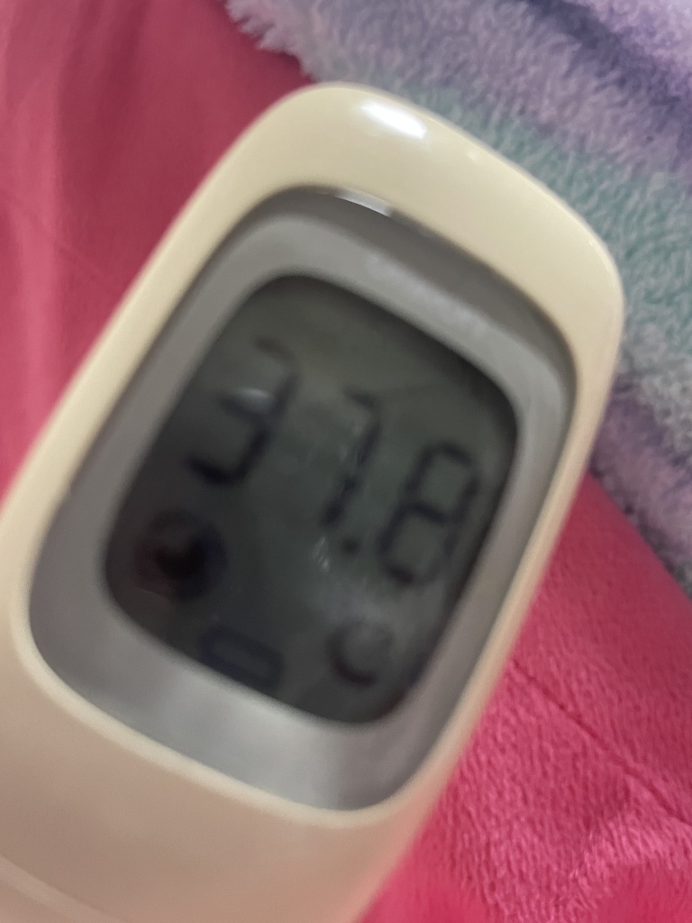 昨日から38℃前後の発熱で。。。
