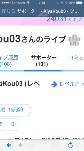 サポーターがいつの間にか100人超えてましたw