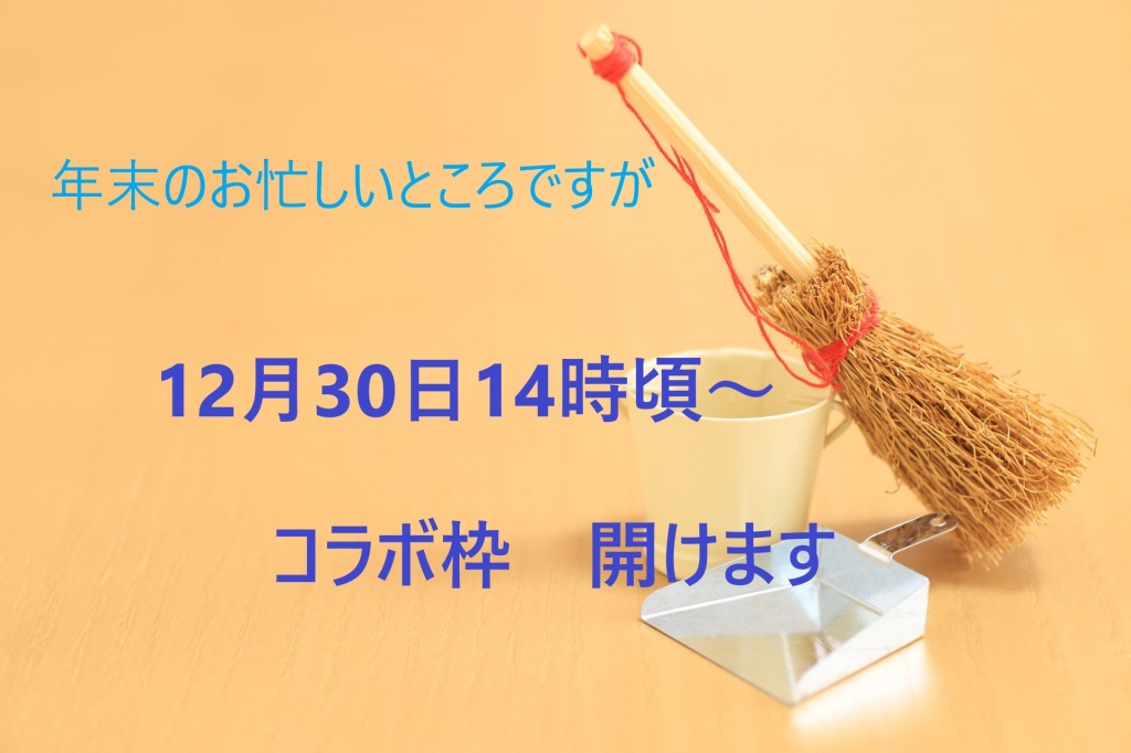 【12月30日、コラボ枠開きます】