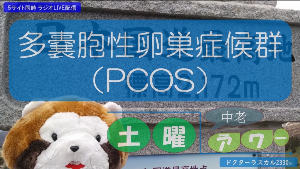 土曜中老アワー「多嚢胞性卵巣症候群（PCOS）」
