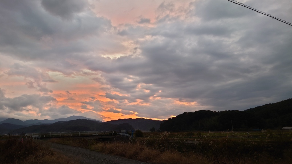 夕焼け。
