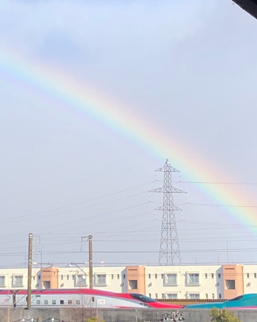 虹見れたわ🌈
