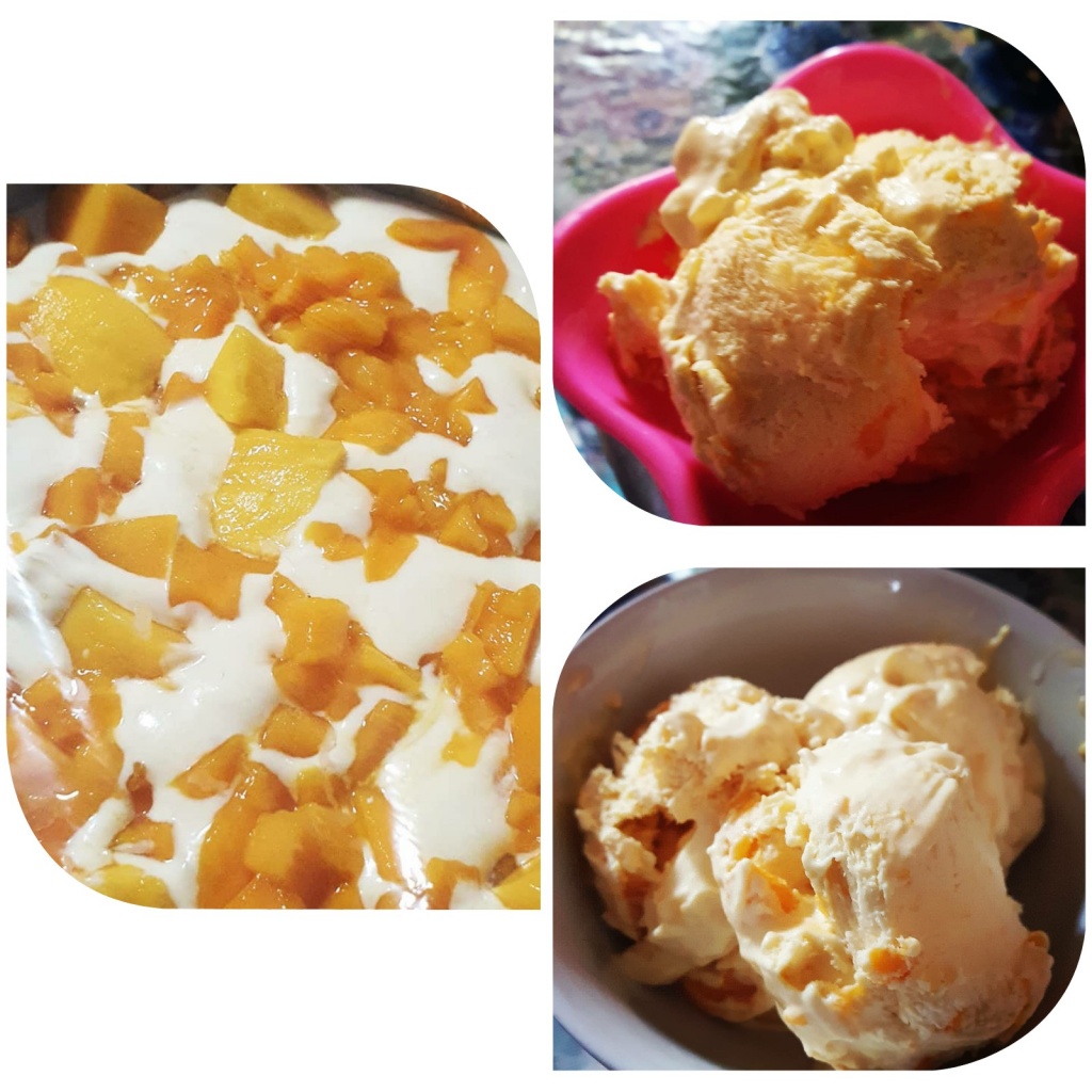 My philadelphia style of mango ice cream. Happy ea