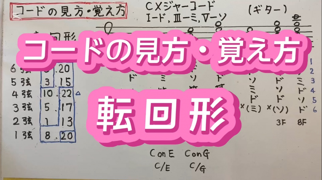 オンコード(分数コード)と転回形の関係について、解説