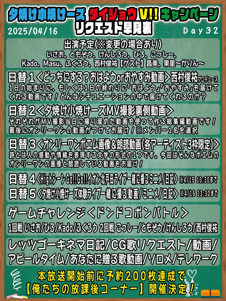 4/16(水)はおキャス出演日‼️先輩アーティスト、夕焼け