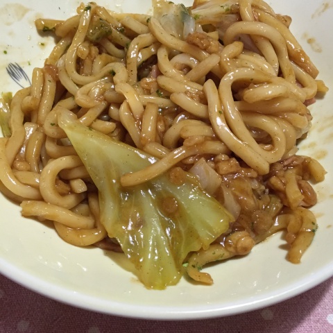 できた焼きうどん♡