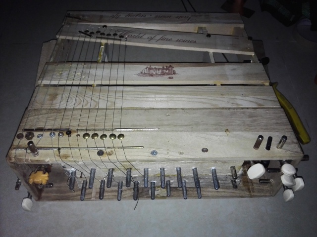 An unfinished portable Handmade HarpsichordPiano