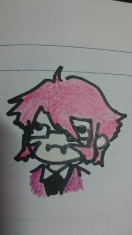 油性ペン一発描きー！