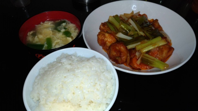 酢豚と中華スープ