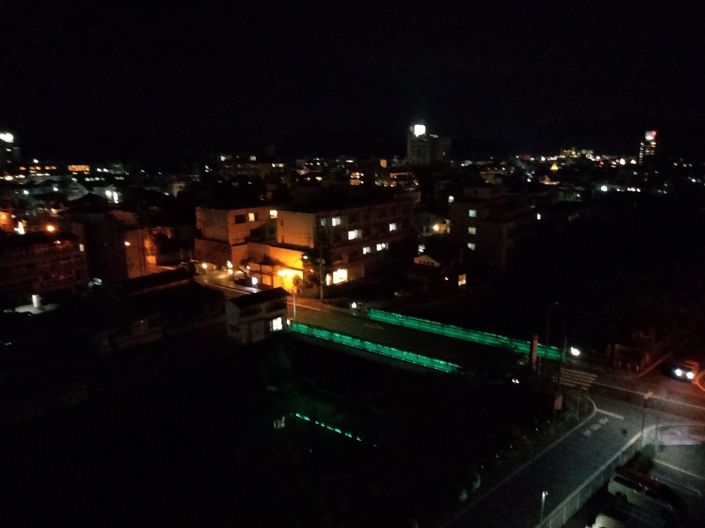今晩は🤗嬉野温泉ホテル華翠苑7階からの夜景🤭