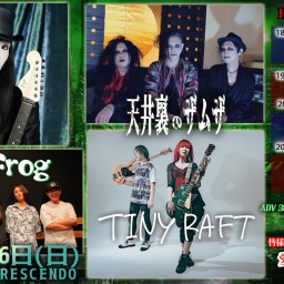 8/6(日)天井裏のザムザ/Izo/Flag Frog/TINY RAFT