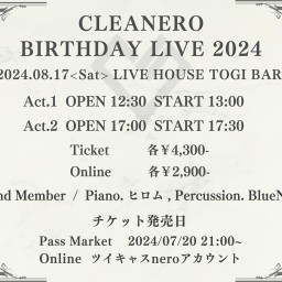 Act.1-CLEANERO BIRTHDAY LIVE 2024