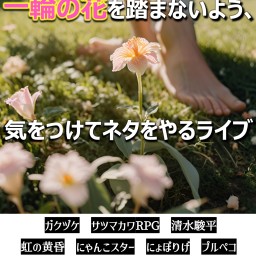 【アーカイブ配信】舞台上に咲いた一輪の花を踏まないよう、気をつけてネタをやるライブ